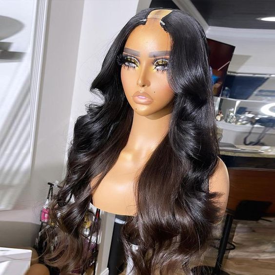 Afforadble U Part Wig Body Wave Human Hair Wigs for Women Glueless Wigs V Part Wig