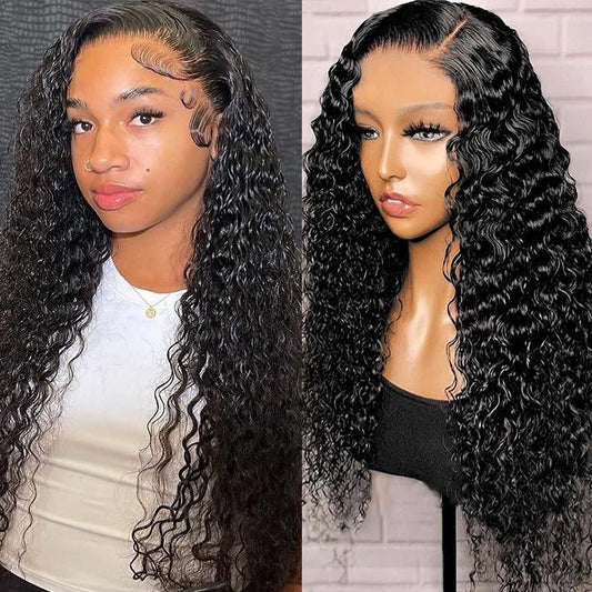 13x4 Lace Front Wigs Deep Wave Glueless Wig Transparent Lace Front Wigs