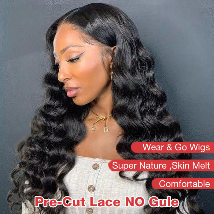 Glueless Wigs Loose Deep 13x6 HD Lace Front Wigs Quick & Easy Install Wig