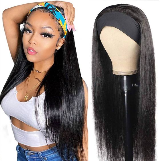 Straight Hair Headband Wig 