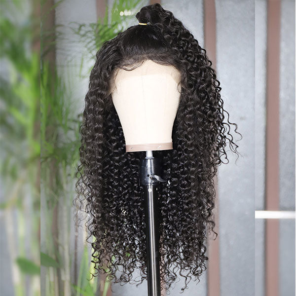 Transparent Closure Wig Curly Wave