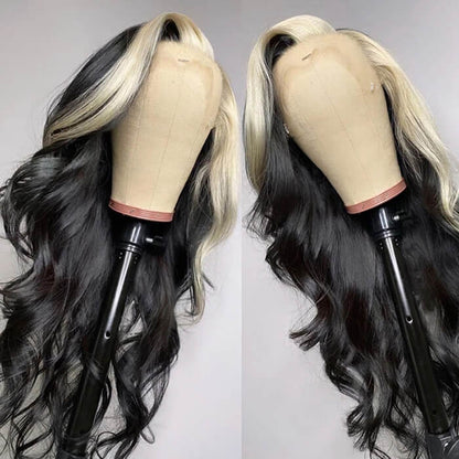 Skunk Stripe Body Wave Wig