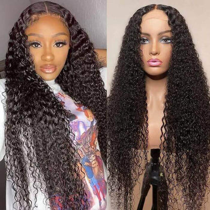 Glueless Human Hair Wigs Curly Hair Wig Pre Plucked Lace Front Wigs For Women