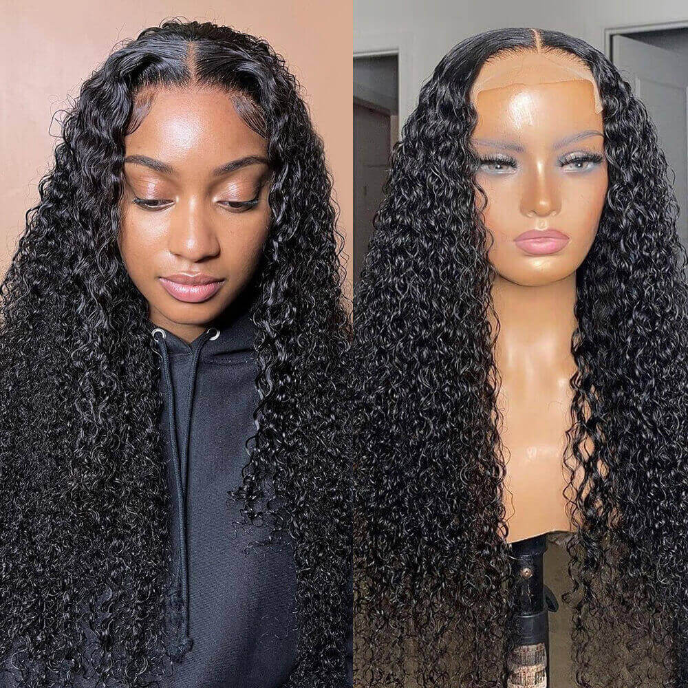 Glueless Human Hair Wigs Curly Hair Wig Pre Plucked Lace Front Wigs For Women