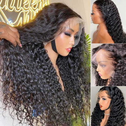 Glueless Full Lace Wigs Curly Hair Full Lace Front Human Hair Wigs HD Transparent Lace