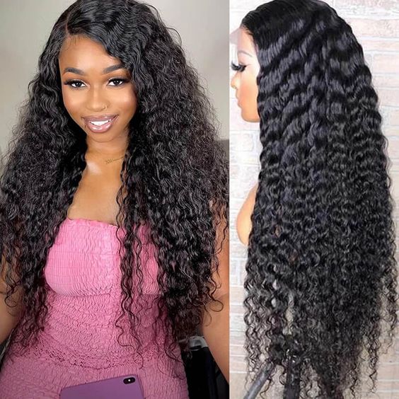 deep wave human hair wigs 13x4 lace wig