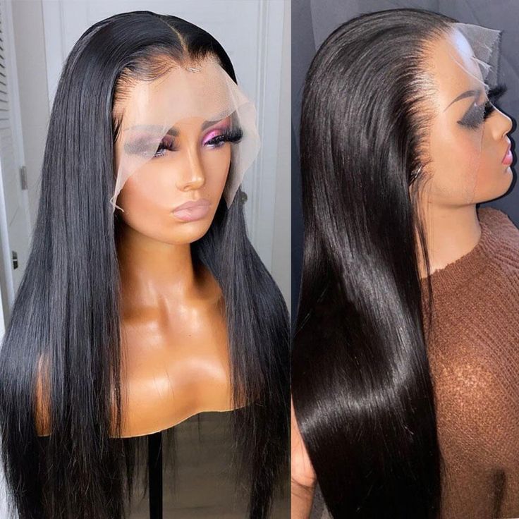 200% density straight human hair wig