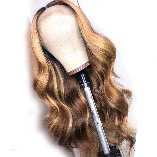 Big Curls Highlight Closure Wig 