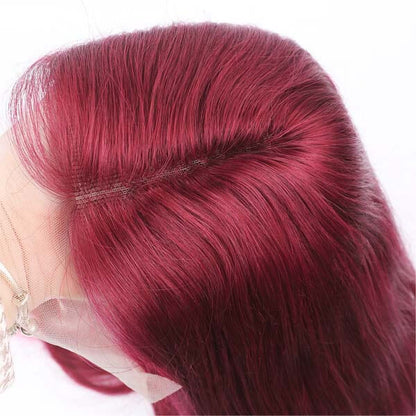 Burgundy Colored Human Hair