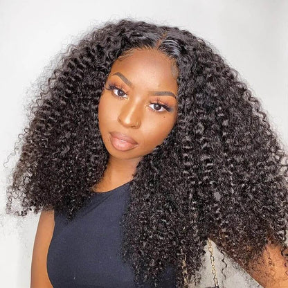 12A Kinky Curly Hair 13x4 Lace Front Wig Transparent Swiss Lace Curly Hair Wigs 250% Density