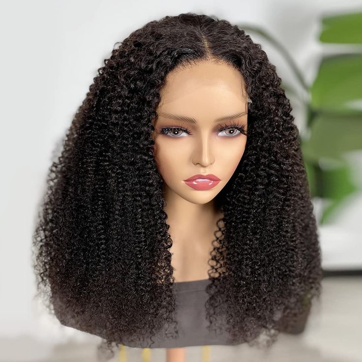 12A Kinky Curly Hair 13x4 Lace Front Wig Transparent Swiss Lace Curly Hair Wigs 250% Density