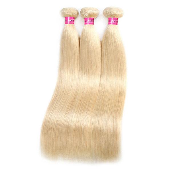 613 blonde straight hair 3 bundles with closure