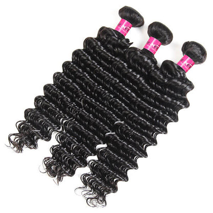 One More Virgin Peruvian Deep Wave Hair 3 Bundles 100% Human Hair Weave