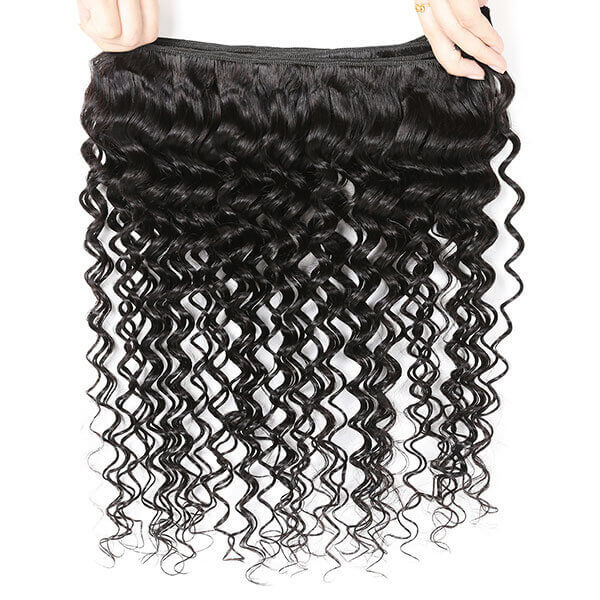 malaysian deep wave hair 3 bundles with closure