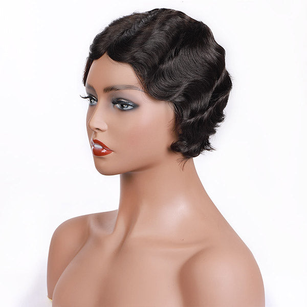 finger wave short wig