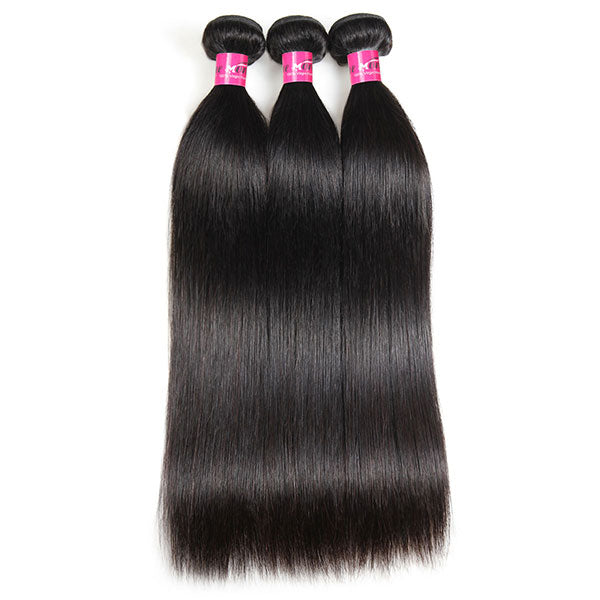 HD Lace Frontal with Bundles Brazilian Straight Hair 3 Bundles with 13x4 Lace Frontal Closure