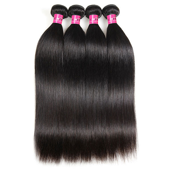 100% Brazilian Straight Hair Weave 4 Bundles Straight Human Hair