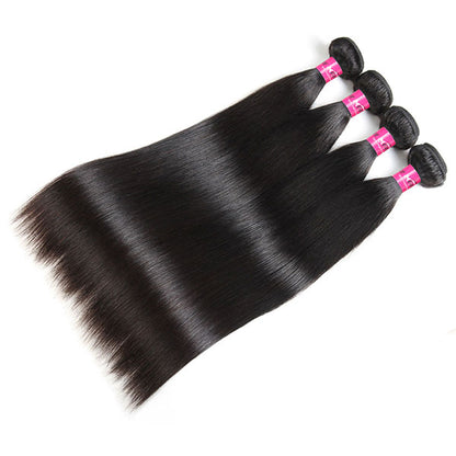 100% Brazilian Straight Hair Weave 4 Bundles Straight Human Hair